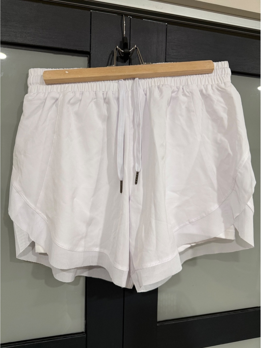 HALARA White Layered Athletic Shorts